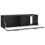 vidaXL Nástenná TV skrinka Čierna 98 x 31 x 30 cm Kompozitné drevo – Obrázok 5