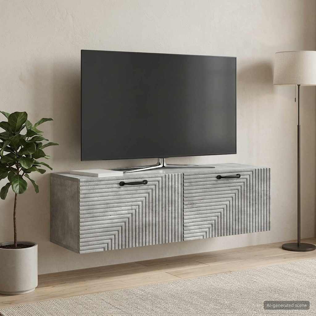 898728_1.jpg vidaXL Nástenná TV skrinka Nástenný Betónovo sivá 98 x 31 x 30 cm – Obrázok 1
