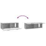 vidaXL Nástenná TV skrinka Nástenný Betónovo sivá 98 x 31 x 30 cm – Obrázok 10