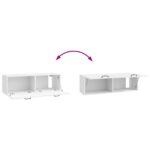 vidaXL Nástenná TV skrinka Biela s vysokým leskom 98 x 31 x 30 cm – Obrázok 10