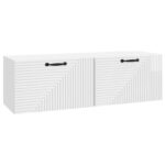 vidaXL Nástenná TV skrinka Biela s vysokým leskom 98 x 31 x 30 cm – Obrázok 2
