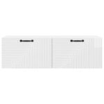 vidaXL Nástenná TV skrinka Biela s vysokým leskom 98 x 31 x 30 cm – Obrázok 6