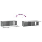 vidaXL Nástenná TV skrinka Nástenný Sivá sonoma 98 x 31 x 30 cm – Obrázok 10