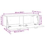vidaXL Nástenná TV skrinka Nástenný Sivá sonoma 98 x 31 x 30 cm – Obrázok 11