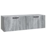 vidaXL Nástenná TV skrinka Nástenný Sivá sonoma 98 x 31 x 30 cm – Obrázok 2