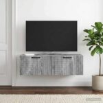 vidaXL Nástenná TV skrinka Nástenný Sivá sonoma 98 x 31 x 30 cm – Obrázok 4