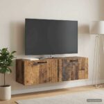 vidaXL Nástenná TV skrinka Nástenný Staré drevo 98 x 31 x 30 cm – Obrázok 4