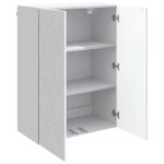vidaXL Nástenná skrinka Biela 66 x 34,5 x 90 cm Kompozitné drevo – Obrázok 2
