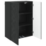 vidaXL Nástenná skrinka Čierna 66 x 34,5 x 90 cm Kompozitné drevo – Obrázok 2
