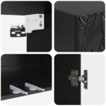 vidaXL Nástenná skrinka Čierna 66 x 34,5 x 90 cm Kompozitné drevo – Obrázok 6