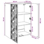 vidaXL Nástenná skrinka Čierna 66 x 34,5 x 90 cm Kompozitné drevo – Obrázok 7