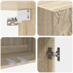 vidaXL Nástenná skrinka Dub sonoma 66 x 34,5 x 90 cm Kompozitné drevo – Obrázok 6