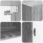 vidaXL Nástenná skrinka Sivý Sonoma 66 x 34,5 x 90 cm Kompozitné drevo – Obrázok 6