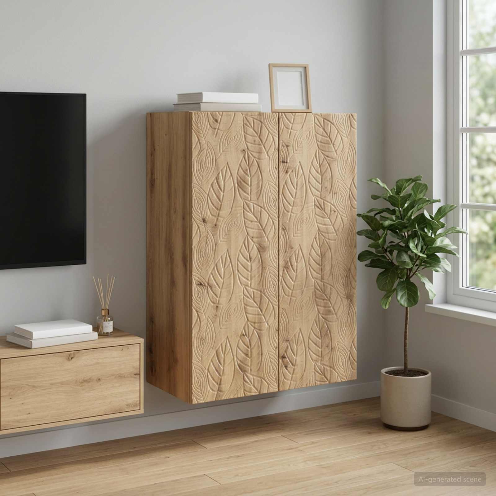 898744_1.jpg vidaXL Nástenná skrinka Dub artisan 66 x 34,5 x 90 cm Kompozitné drevo – Obrázok 1