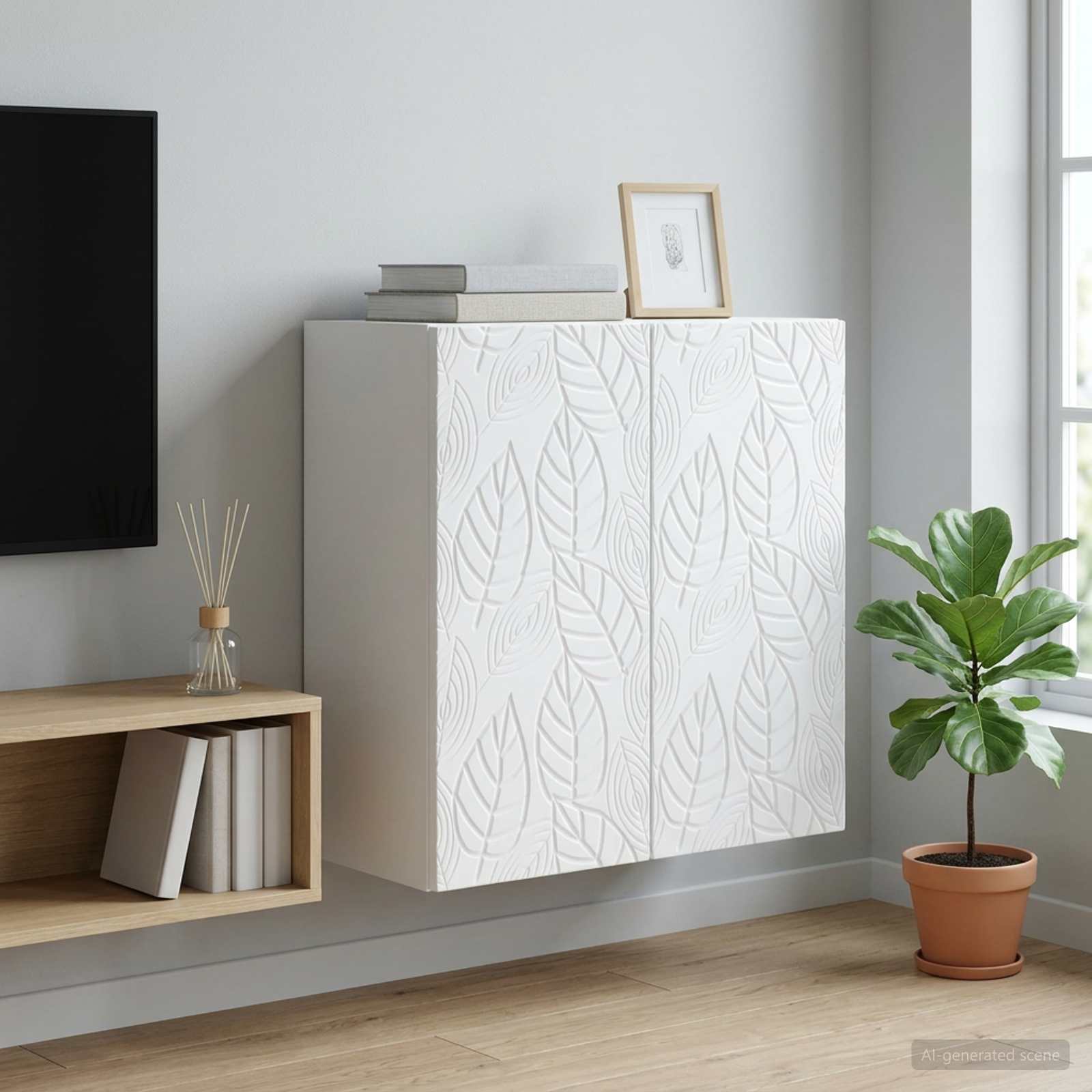 898745_1.jpg vidaXL Nástenná skrinka Biela 59 x 31 x 60 cm Kompozitné drevo – Obrázok 1
