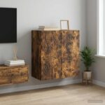 vidaXL Nástenná skrinka Dymový dub 59 x 31 x 60 cm Kompozitné drevo – Obrázok 8