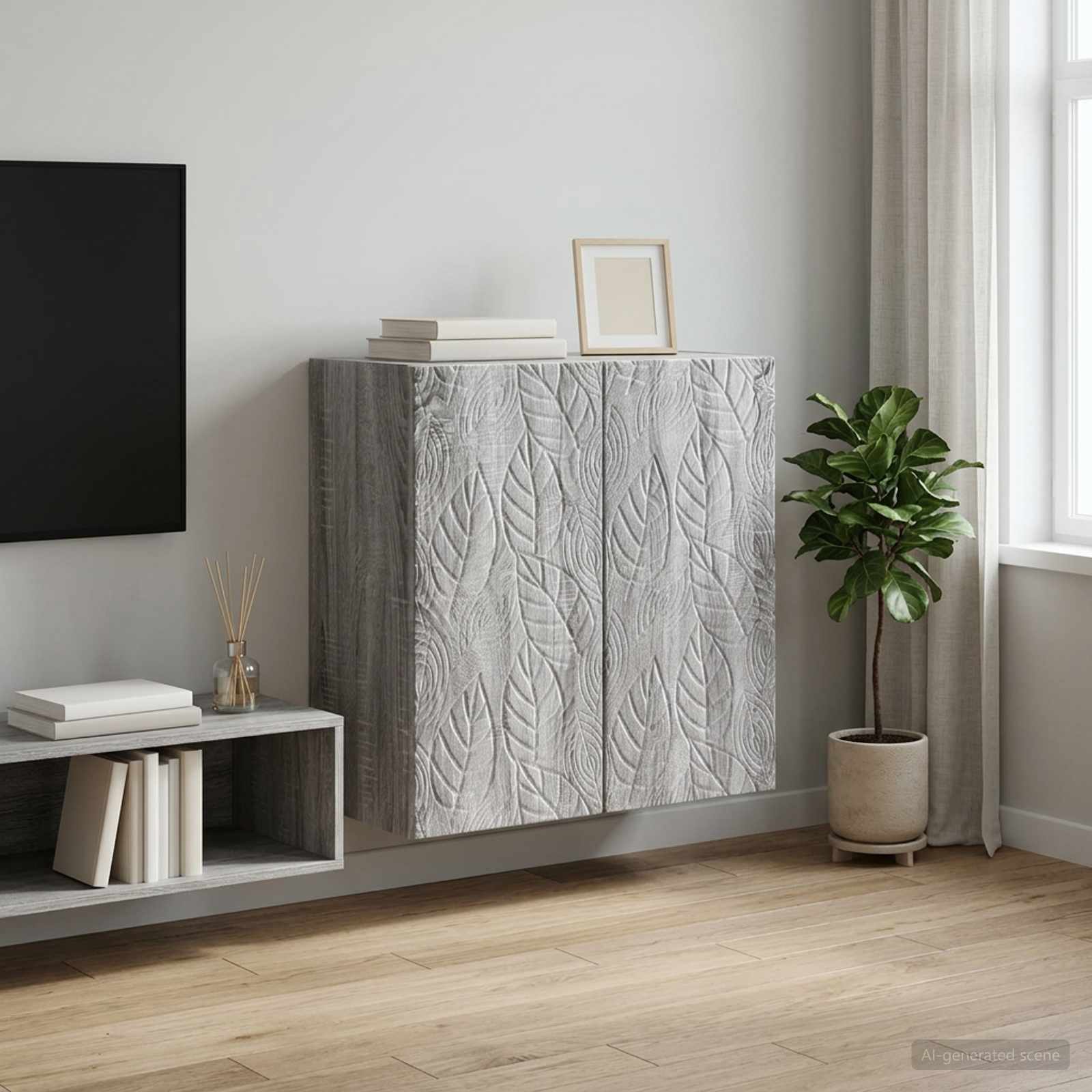 898751_1.jpg vidaXL Nástenná skrinka Sivý Sonoma 59 x 31 x 60 cm Kompozitné drevo – Obrázok 1