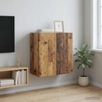 vidaXL Nástenná skrinka Staré drevo 59 x 31 x 60 cm Kompozitné drevo – Obrázok 8
