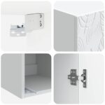 vidaXL Nástenná skrinka Biela 33 x 34,5 x 90 cm Kompozitné drevo – Obrázok 6