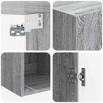 vidaXL Nástenná skrinka Sivý Sonoma 33 x 34,5 x 90 cm Kompozitné drevo – Obrázok 6