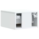 vidaXL Nástenný bočný stôl Biela 34,5 x 33 x 20 cm Kompozitné drevo – Obrázok 5