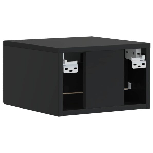 vidaXL Nástenný bočný stôl 2 pcs Čierna 34,5 x 33 x 20 cm – Obrázok 6