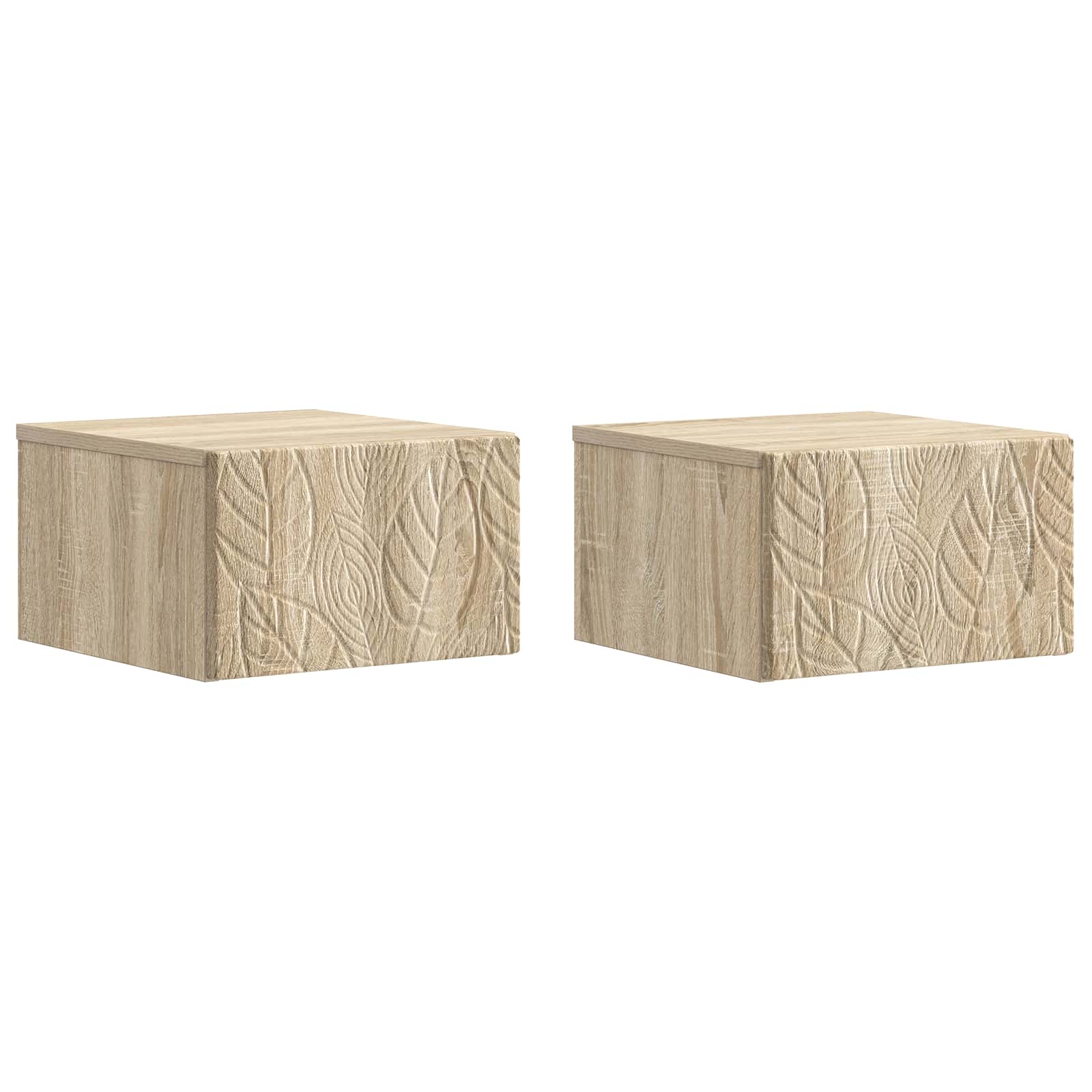 898770_1.jpg vidaXL Nástenný bočný stôl 2 pcs Dub sonoma 34,5 x 33 x 20 cm – Obrázok 1