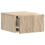 vidaXL Nástenný bočný stôl 2 pcs Dub sonoma 34,5 x 33 x 20 cm – Obrázok 3