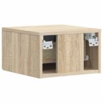vidaXL Nástenný bočný stôl 2 pcs Dub sonoma 34,5 x 33 x 20 cm – Obrázok 6