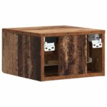 vidaXL Nástenný bočný stôl Staré drevo 34,5 x 33 x 20 cm – Obrázok 5