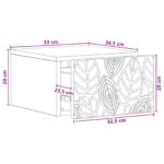 vidaXL Nástenný bočný stôl 2 pcs Staré drevo 34,5 x 33 x 20 cm – Obrázok 9