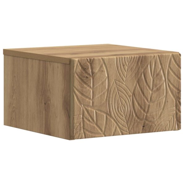 vidaXL Nástenný bočný stôl 2 pcs Dub artisan 34,5 x 33 x 20 cm – Obrázok 2