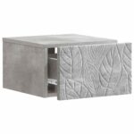 vidaXL Nástenná nočná skrinka 2 pcs Betónovo sivá 49 x 34,5 x 20 cm – Obrázok 3
