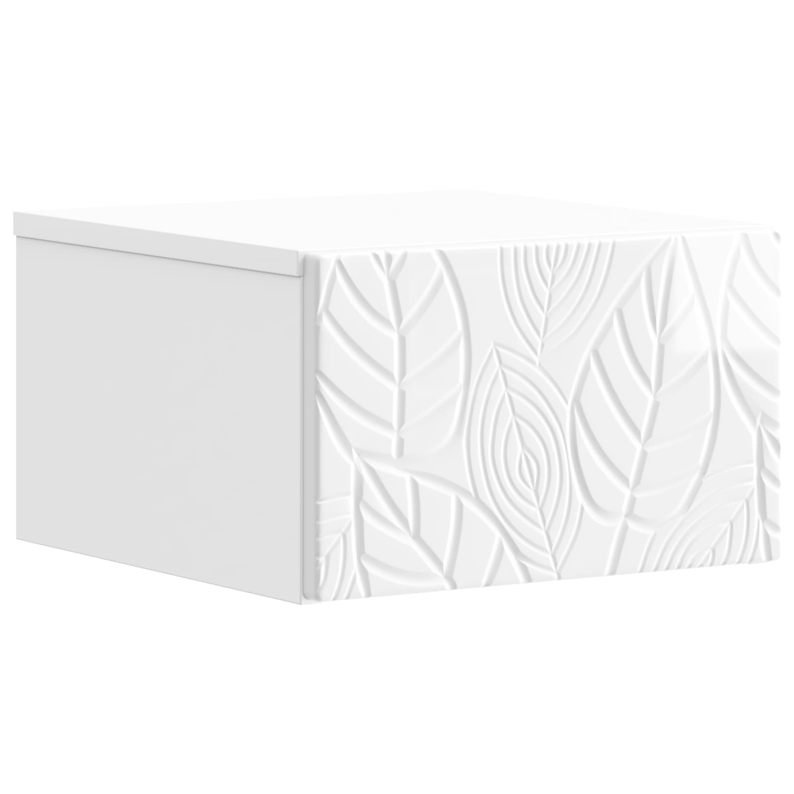 898793_1.jpg vidaXL Nástenná nočná skrinka Biela s vysokým leskom 49 x 34,5 x 20 cm – Obrázok 1