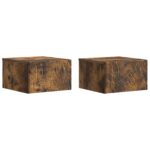 vidaXL Nástenná nočná skrinka 2 pcs Dymový dub 49 x 34,5 x 20 cm