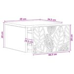 vidaXL Nástenná nočná skrinka Sivý Sonoma 49 x 34,5 x 20 cm – Obrázok 8