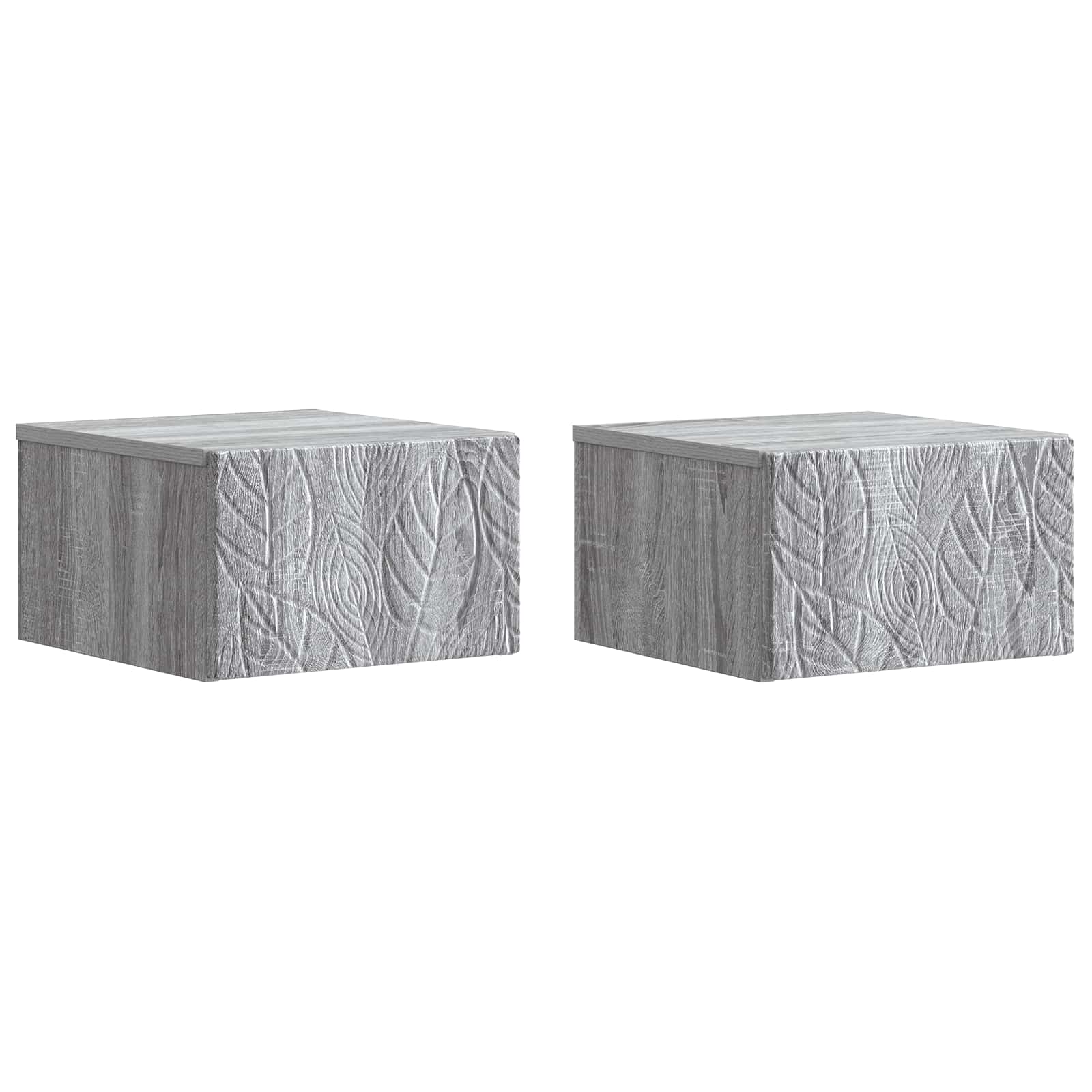 898798_1.jpg vidaXL Nástenná nočná skrinka 2 pcs Sivý Sonoma 49 x 34,5 x 20 cm – Obrázok 1