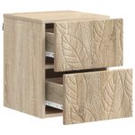 vidaXL Nástenná nočná skrinka 2 pcs Dub sonoma 34,5 x 33 x 40 cm – Obrázok 3
