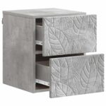 vidaXL Nástenná nočná skrinka 2 pcs Betónovo sivá 34,5 x 33 x 40 cm – Obrázok 3