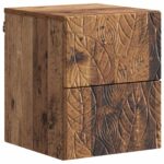 vidaXL Nástenná nočná skrinka 2 pcs Staré drevo 34,5 x 33 x 40 cm – Obrázok 2