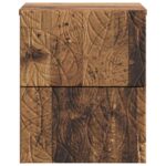 vidaXL Nástenná nočná skrinka 2 pcs Staré drevo 34,5 x 33 x 40 cm – Obrázok 4