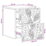 vidaXL Nástenná nočná skrinka Dub artisan 34,5 x 33 x 40 cm – Obrázok 9