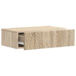 vidaXL Nástenný bočný stôl Dub sonoma 59 x 34,5 x 17 cm – Obrázok 2