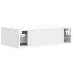 vidaXL Nástenný bočný stôl Biela s vysokým leskom 59 x 34,5 x 17 cm – Obrázok 5