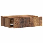 vidaXL Nástenný bočný stôl Staré drevo 59 x 34,5 x 17 cm – Obrázok 2