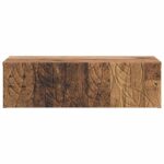 vidaXL Nástenný bočný stôl Staré drevo 59 x 34,5 x 17 cm – Obrázok 3