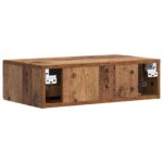 vidaXL Nástenný bočný stôl Staré drevo 59 x 34,5 x 17 cm – Obrázok 5