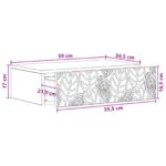 vidaXL Nástenný bočný stôl Staré drevo 59 x 34,5 x 17 cm – Obrázok 8