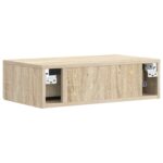 vidaXL Nástenný bočný stôl Dub sonoma 87,5 x 34,5 x 17 cm – Obrázok 5