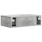 vidaXL Nástenný bočný stôl Betónovo sivá 87,5 x 34,5 x 17 cm – Obrázok 5